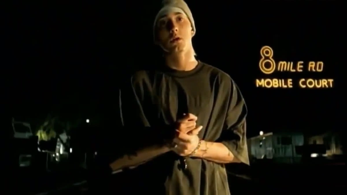 Eminem in de videoclip voor Lose Yourself.