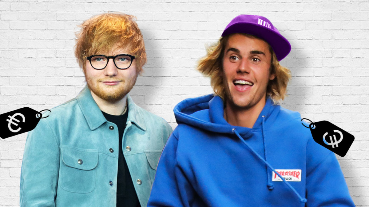 Ed Sheeran en Justin Bieber kosten al snel een miljoen als je ze wil laten optreden op je festival of verjaardag.